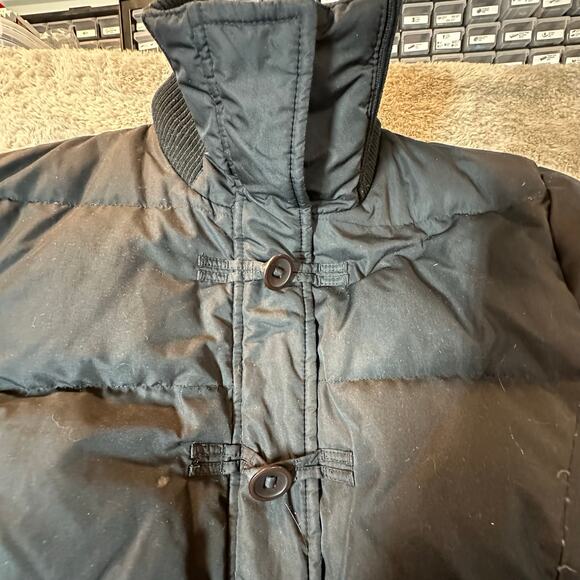 Ann Taylor Loft Down Filled Parka Long Coat Black Puffer Winter Jacket M Medium - Picture 6 of 10
